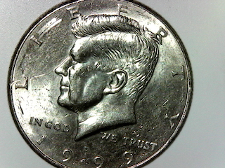 1999-D-Kennedy-Half-Dollar-The-Letter-'L'
